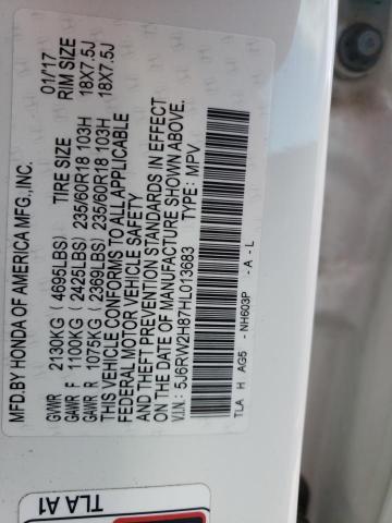 2017 HONDA CR-V EXL - 5J6RW2H87HL013683