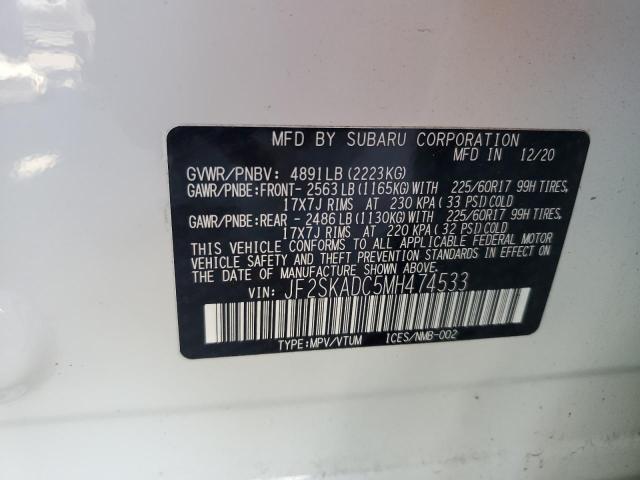 2021 SUBARU FORESTER - JF2SKADC5MH474533