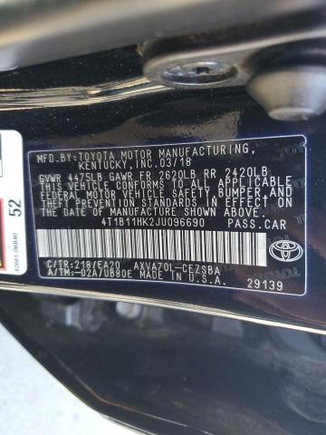 2018 TOYOTA CAMRY L - 4T1B11HK2JU096690