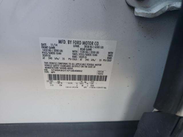 2015 FORD EXPLORER S - 1FM5K8GTXFGB49882