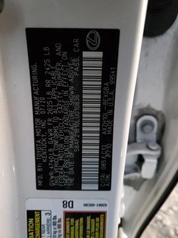 2020 LEXUS ES 300H UL 58AF21B10LU010836