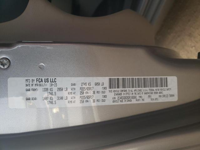 2016 DODGE GRAND CARA - 2C4RDGBG9GR168301