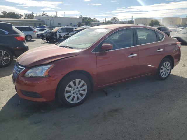 NISSAN SENTRA S 2015 red  gas 3N1AB7AP6FY351483 photo #1