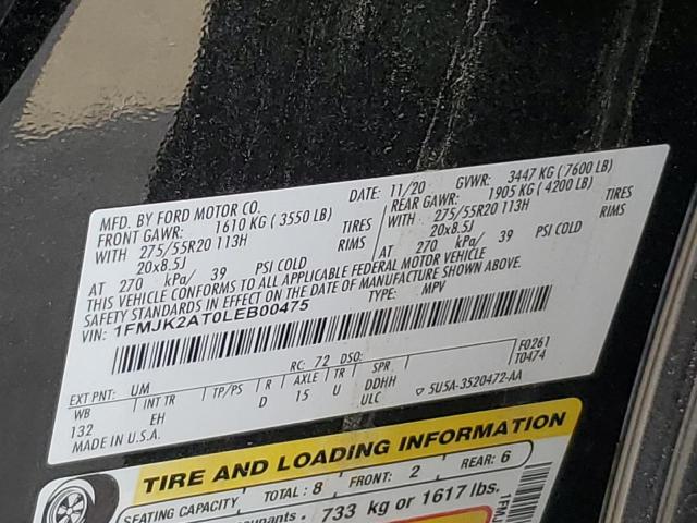 2020 FORD EXPEDITION - 1FMJK2AT0LEB00475