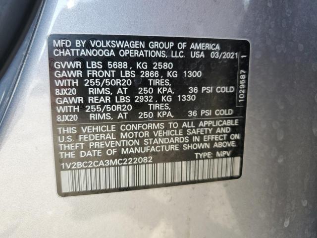 2021 VOLKSWAGEN ATLAS CROS - 1V2BC2CA3MC222082