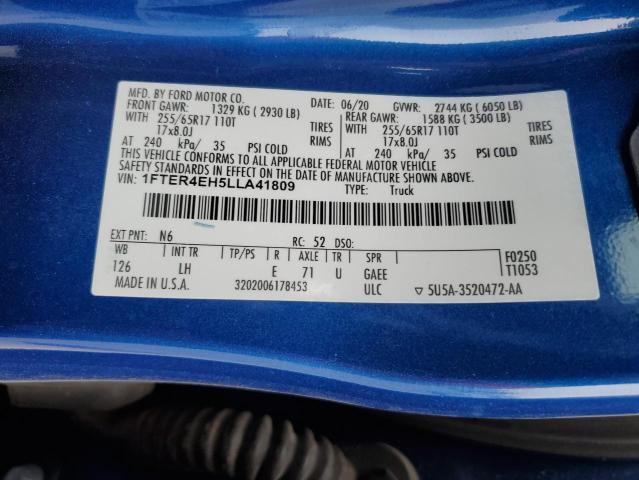 2020 FORD RANGER XL - 1FTER4EH5LLA41809