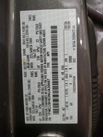 2022 FORD ESCAPE SEL - 1FMCU9H63NUA30667