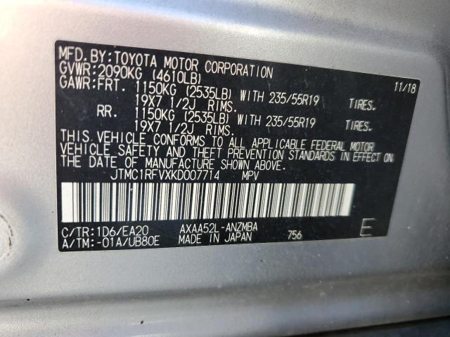 VIN JTMC1RFVXKD007714 2019 Toyota RAV4, Xle Premium no.13