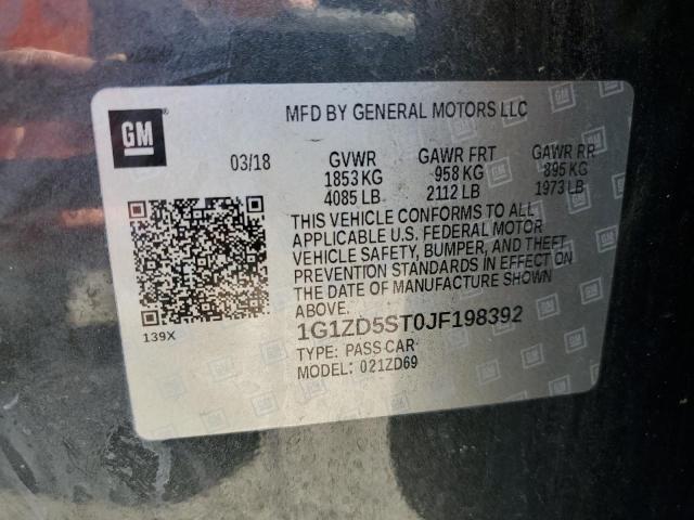2018 CHEVROLET MALIBU LT - 1G1ZD5ST0JF198392