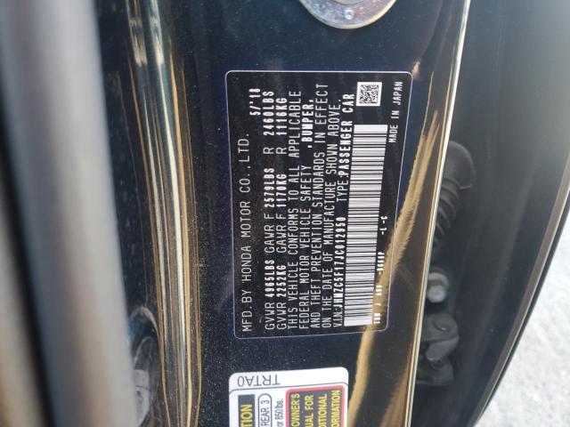 2018 HONDA CLARITY JHMZC5F17JC012950