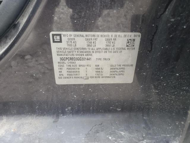 2016 CHEVROLET SILVERADO - 3GCPCREC6GG301441