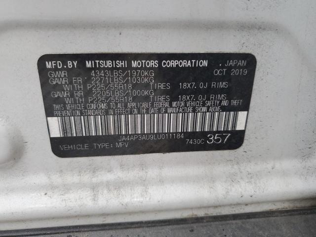 2020 MITSUBISHI OUTLANDER - JA4AP3AU9LU011184