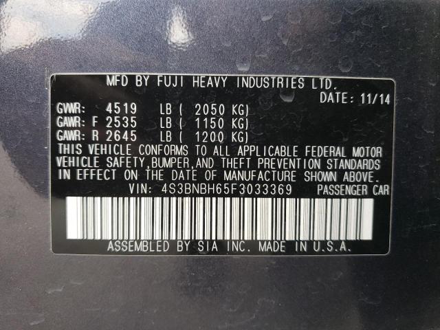 2015 SUBARU LEGACY 2.5 - 4S3BNBH65F3033369