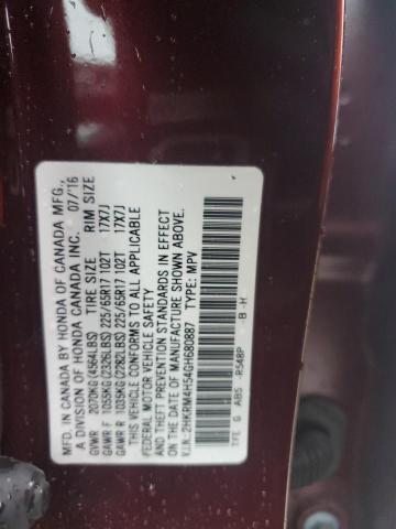 VIN 2HKRM4H54GH680887 2016 Honda CR-V, EX no.14