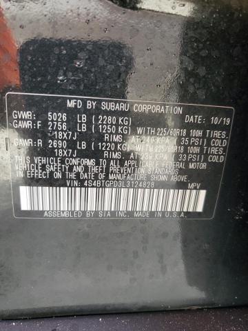 VIN 4S4BTGPD3L3124828 2020 Subaru Outback, Touring Ldl no.14