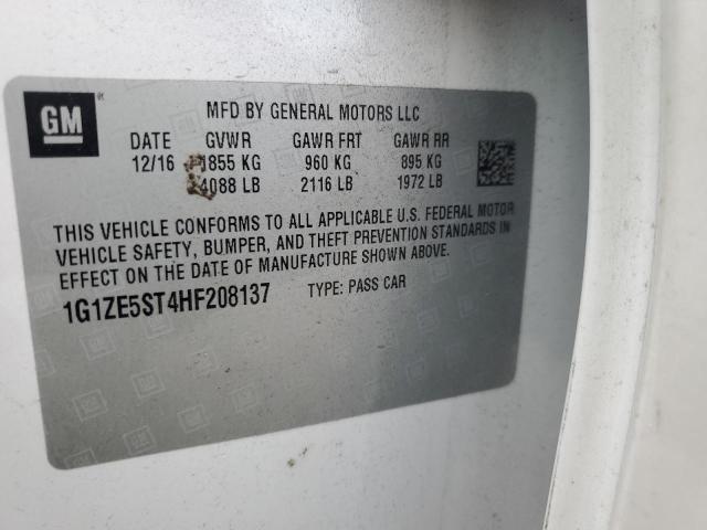 2017 CHEVROLET MALIBU LT - 1G1ZE5ST4HF208137