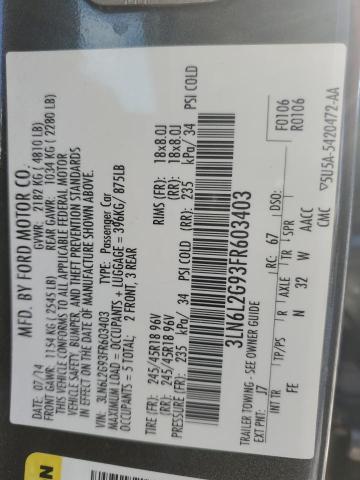 2015 LINCOLN MKZ - 3LN6L2G93FR603403