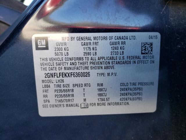 2015 CHEVROLET EQUINOX LT - 2GNFLFEKXF6360026
