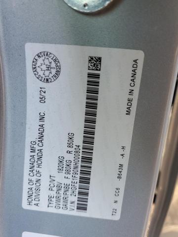 2022 HONDA CIVIC TOUR - 2HGFE1F90NH000804