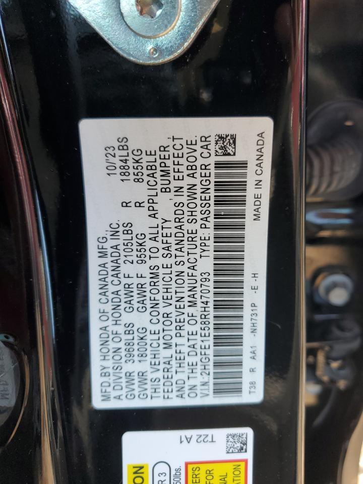 Lot #2895522435 2024 HONDA CIVIC SI