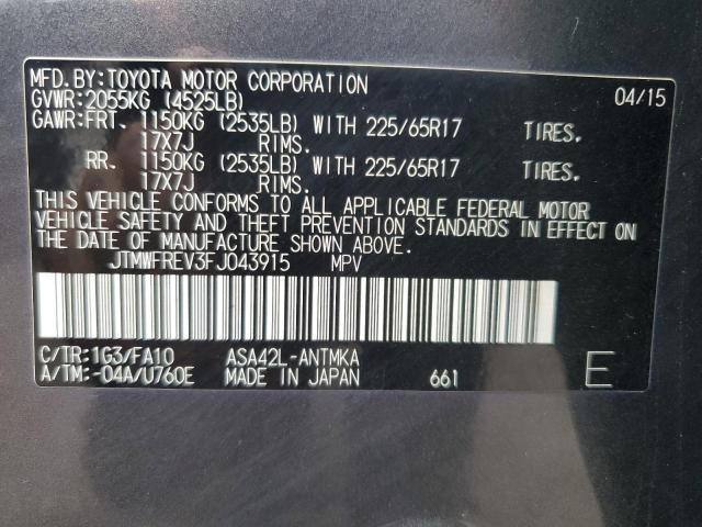 2015 TOYOTA RAV4 XLE - JTMWFREV3FJ043915