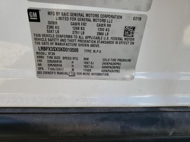 2019 BUICK ENVISION P - LRBFX3SX5KD019588