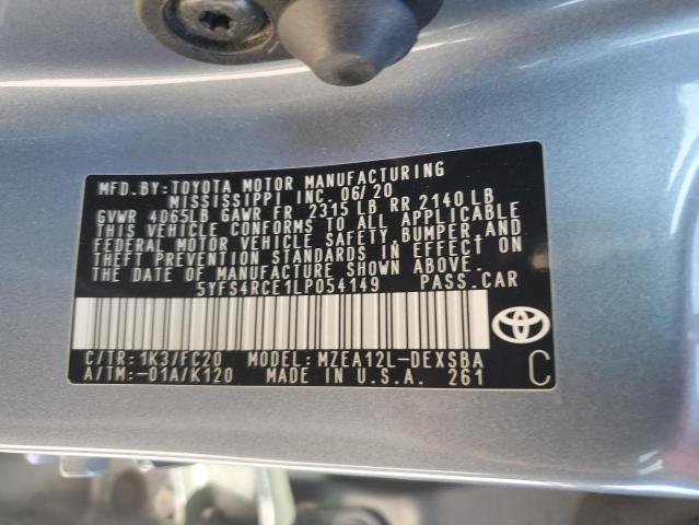 2020 TOYOTA COROLLA SE - 5YFS4RCE1LP054149