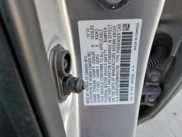2021 HONDA CIVIC LX - 2HGFC2F62MH503198