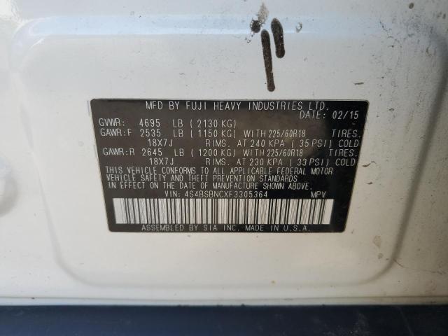 2015 SUBARU OUTBACK 2. - 4S4BSBNCXF3305364
