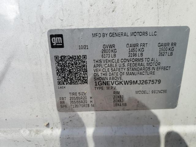 2021 CHEVROLET TRAVERSE L - 1GNEVGKW9MJ267579