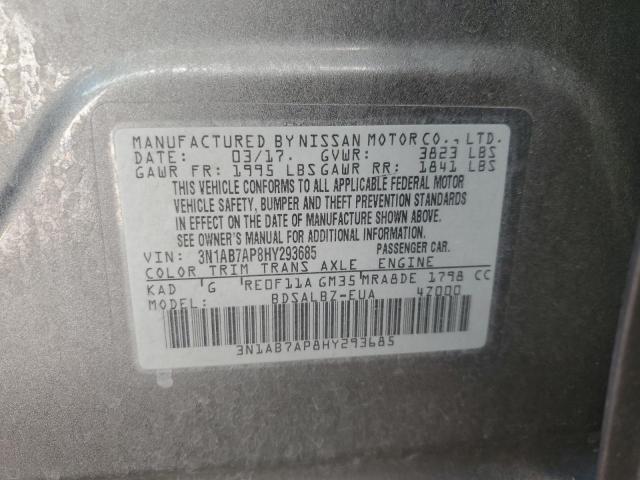2017 NISSAN SENTRA S - 3N1AB7AP8HY293685