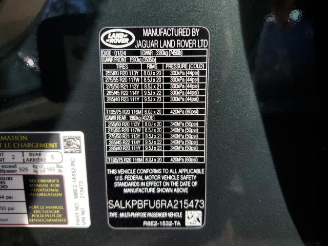 2024 LAND ROVER RANGE ROVE - SALKPBFU6RA215473