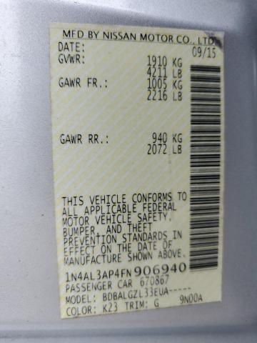2015 NISSAN ALTIMA 2.5 - 1N4AL3AP4FN906940