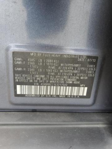 VIN 4S4BRBCC1E3217543 2014 Subaru Outback, 2.5I Pre... no.13