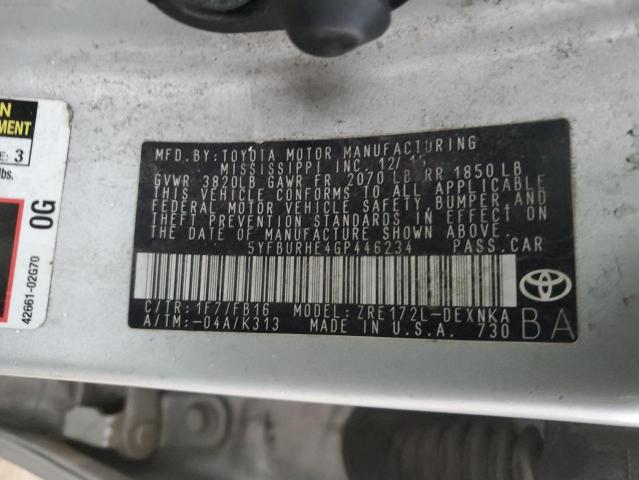 2016 TOYOTA COROLLA L - 5YFBURHE4GP446234