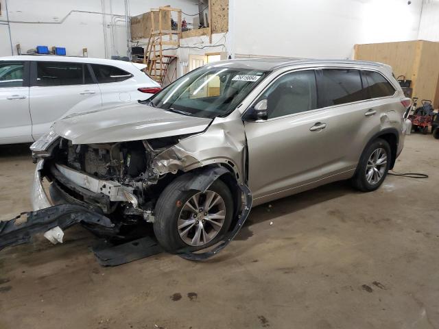 VIN 5TDJKRFH4ES031658 2014 Toyota Highlander, Xle no.1