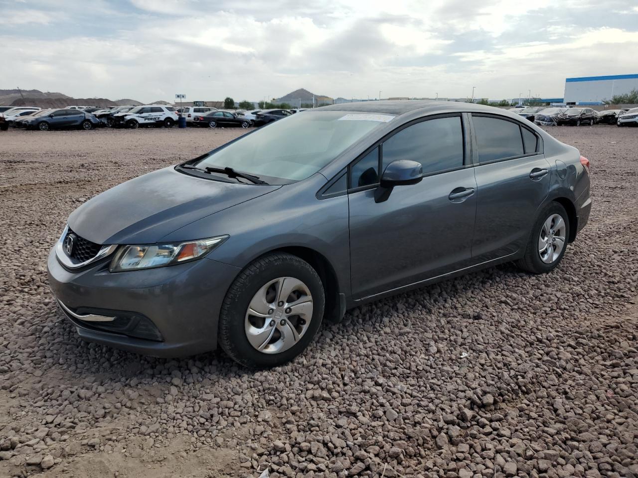 HONDA CIVIC LX 2013 gray  gas 19XFB2F57DE049440 photo #1