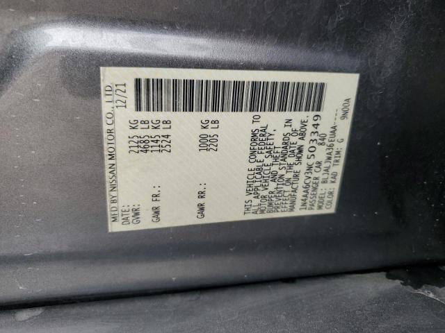 2022 NISSAN MAXIMA SV - 1N4AA6CV3NC503349