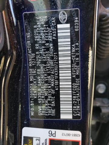 VIN 4T1BF1FKXHU721271 2017 Toyota Camry, LE no.13