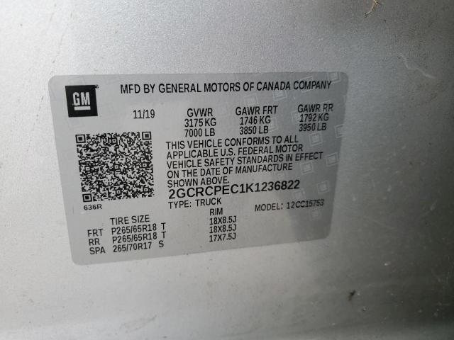 2019 CHEVROLET SILVERADO - 2GCRCPEC1K1236822