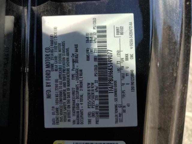 2019 FORD MUSTANG - 1FATP8UH6K5149077