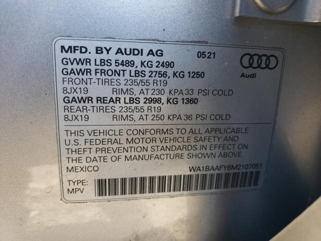 2021 AUDI Q5 PREMIUM - WA1BAAFY6M2107051