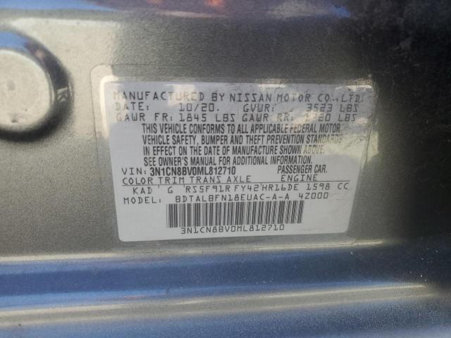 VIN 3N1CN8BV0ML812710 2021 Nissan Versa, S no.12