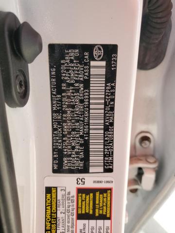 VIN 4T1B61HK6KU186993 2019 Toyota Camry, Xse no.12