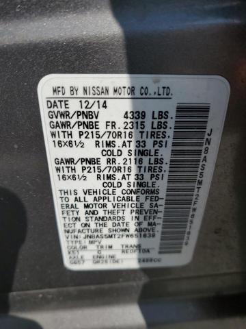 VIN JN8AS5MT2FW651639 2015 NISSAN ROGUE no.13