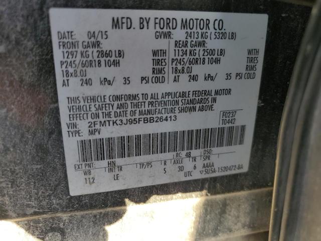 2015 FORD EDGE SEL - 2FMTK3J95FBB26413
