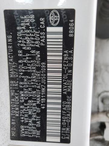 2018 TOYOTA CAMRY L - 4T1B11HK7JU501099