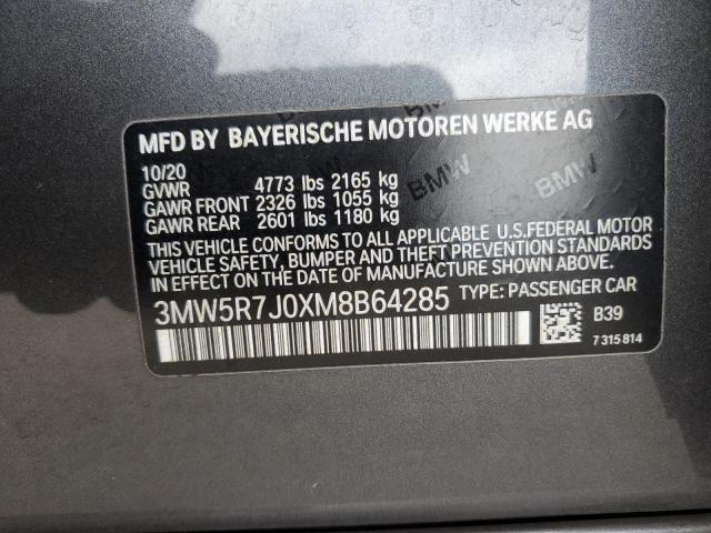 VIN 3MW5R7J0XM8B64285 2021 BMW 3 Series, 330XI no.12