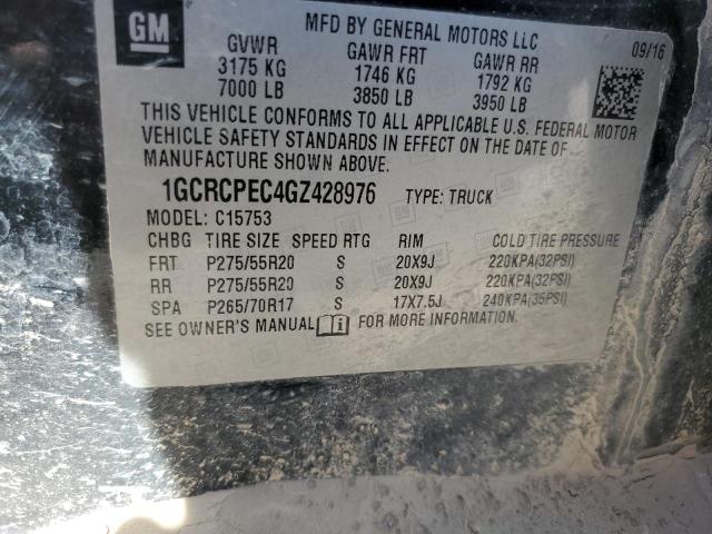 2016 CHEVROLET SILVERADO #3285101379