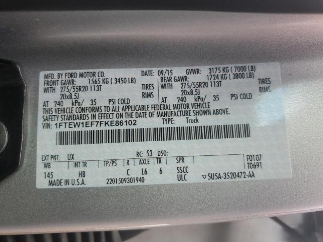 2015 FORD F150 SUPER - 1FTEW1EF7FKE86102